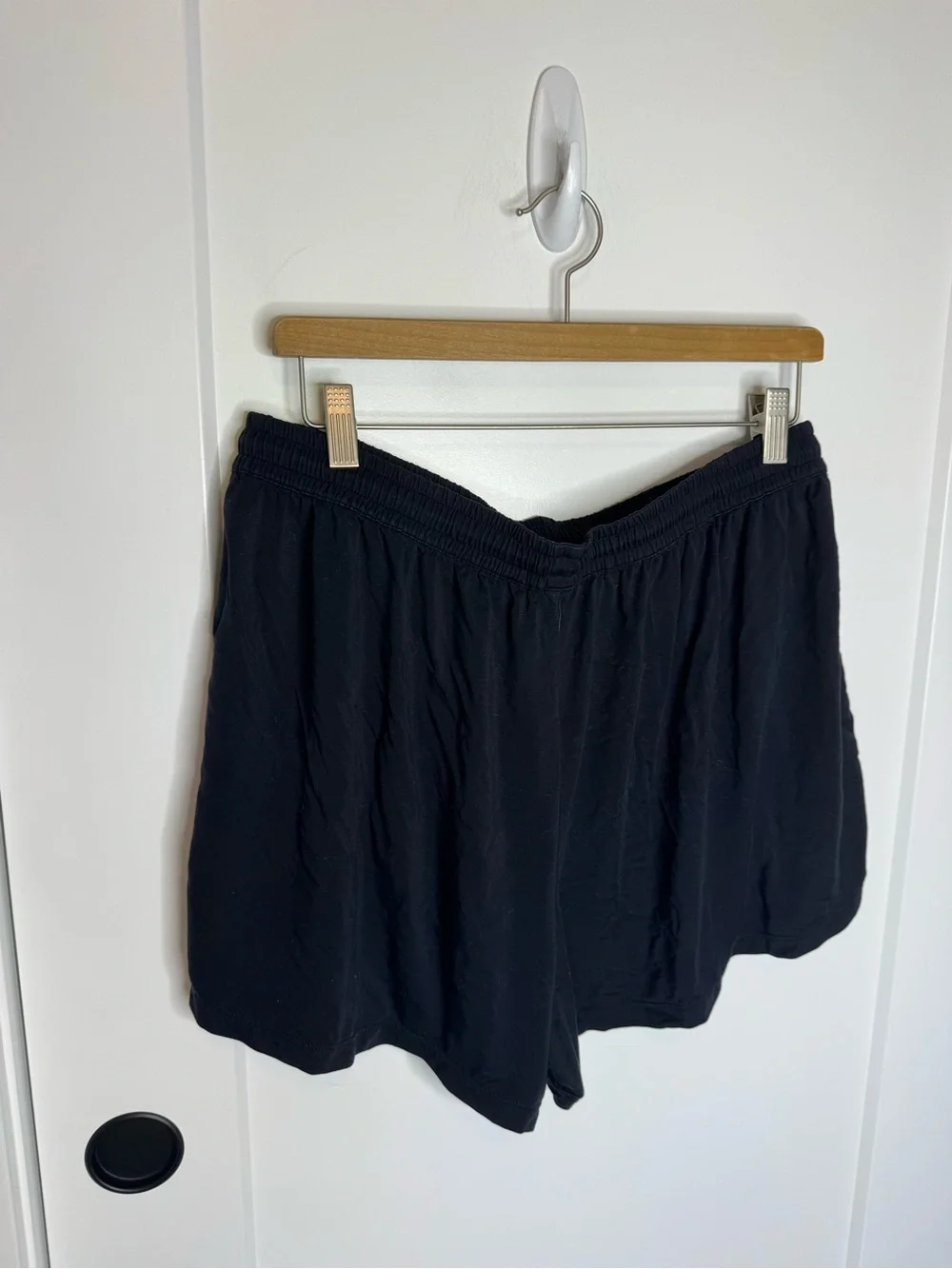 Honeylove Blisswear Mini Shorts Black Mesh Lounge Drawstring Stretchy Size Large